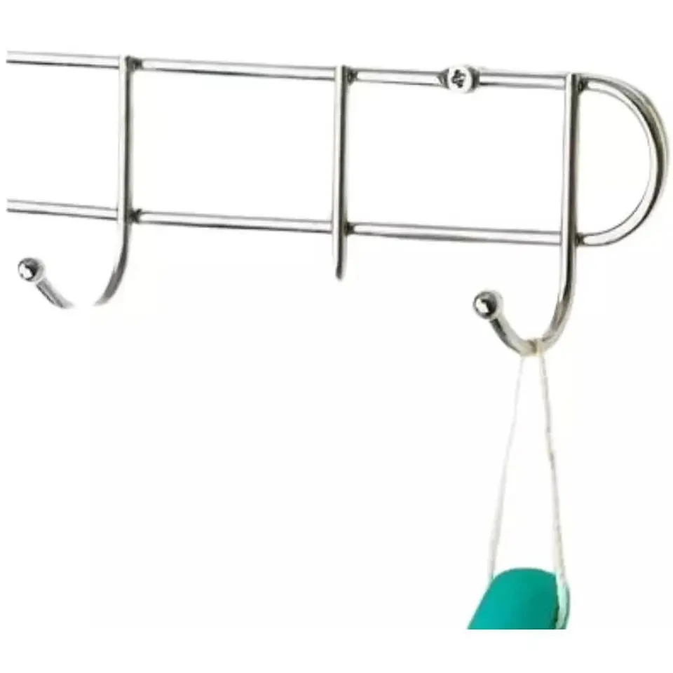 Perchero Organizador Soporte X 8 Ganchos Utensilios Plateado 1