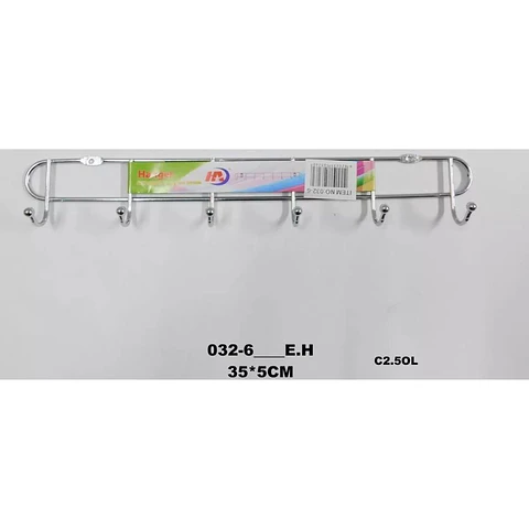 Organizador De Utensilios Metálico X6 Ganchos Perchero