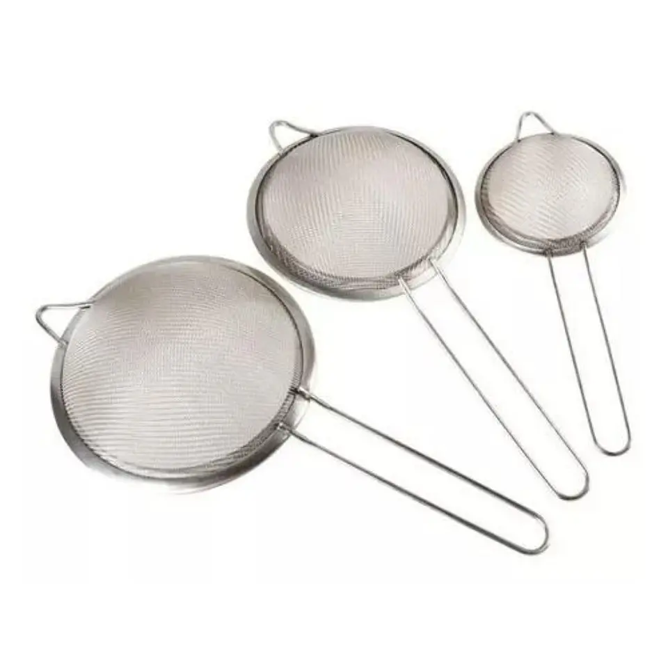 Coladores Metálicos X3 und Gris Utensilios Cocina Repostería 2