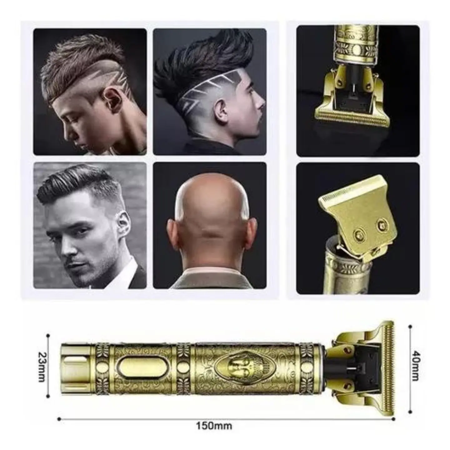Maquina Para Cortar Cabello Y Barba Barbera Estilista Profec 3