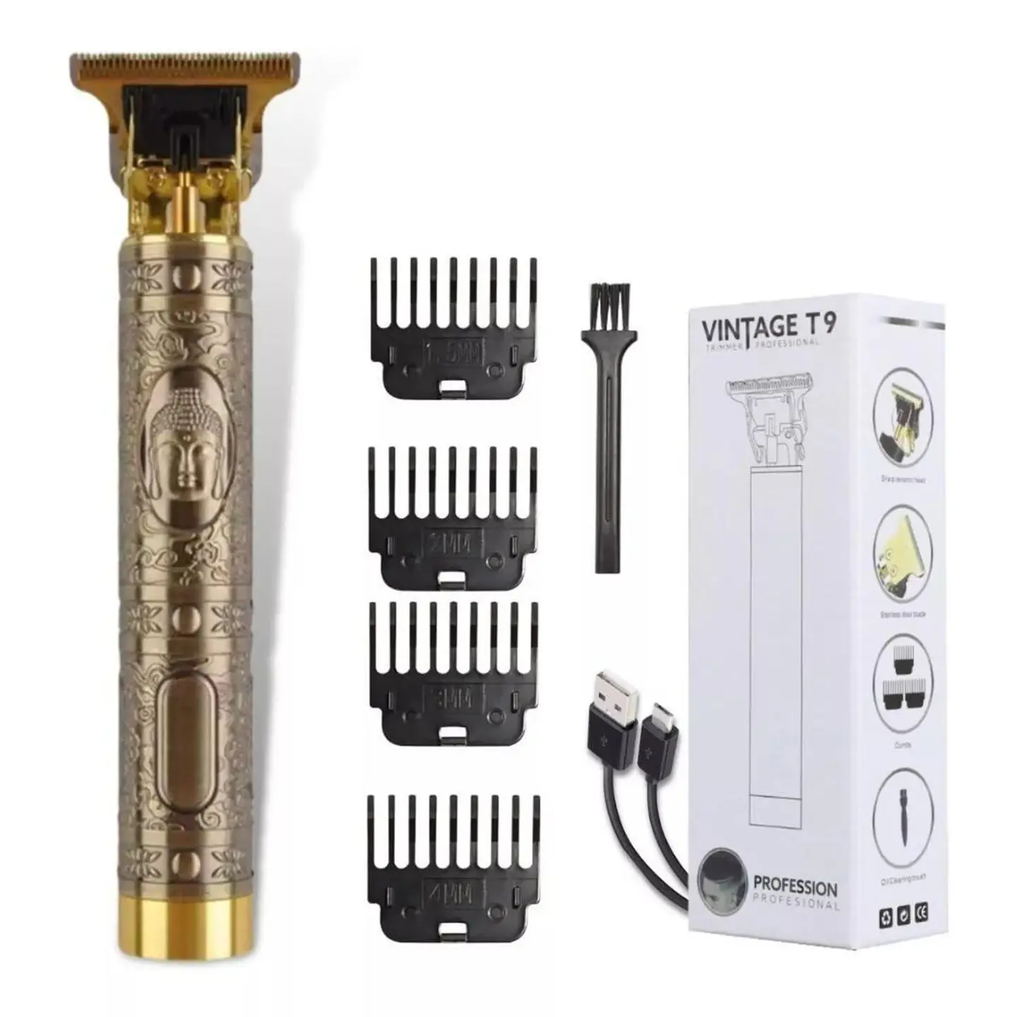 Maquina Para Cortar Cabello Y Barba Barbera Estilista Profec 5