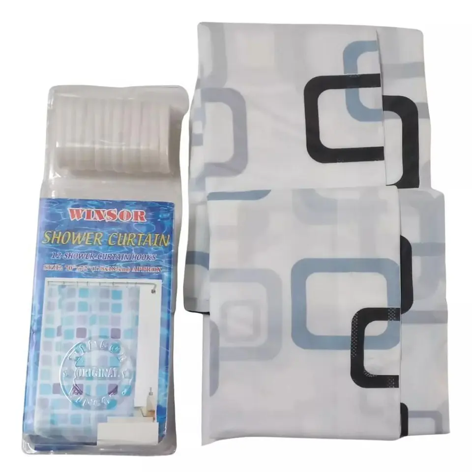 Cortina Para Baño 180x180 Material Eva Resistente Al Agua 05 1