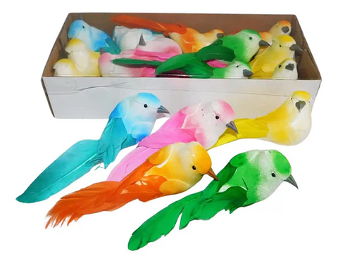 Pájaros X6 Decorativo Aves Centros Mesa Eventos Fiestas Flor