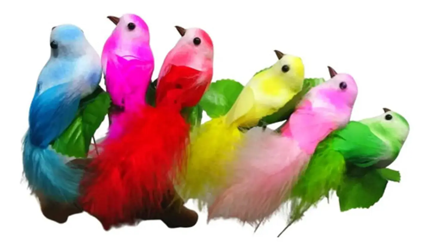 Pájaros X6 Decorativo Aves Centros Mesa Eventos Fiestas Flor 4