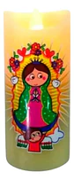 Vela De Parafina Con Virgen De Guadalupe Material + Obsequio - Miniatura 1