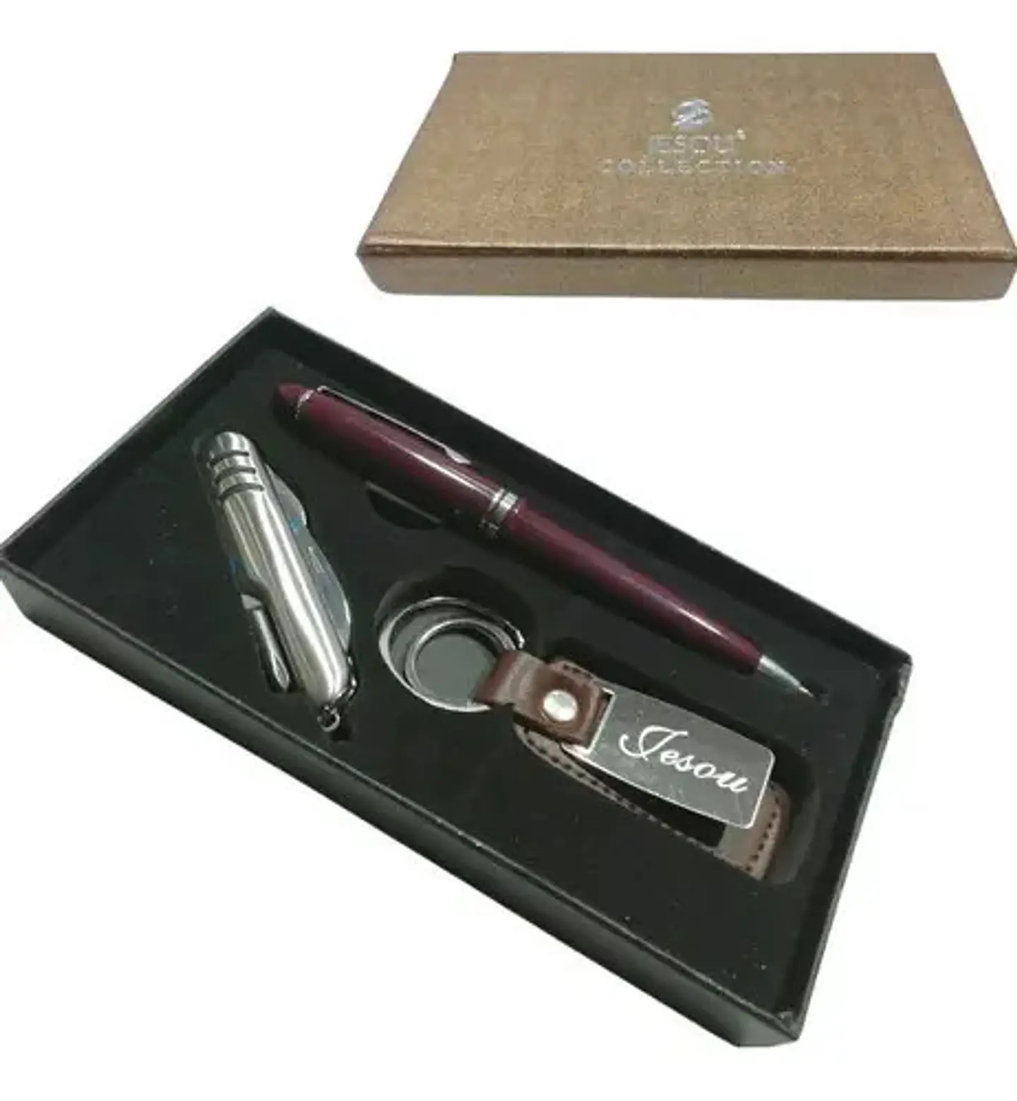 Estuche Regalo Hombre Dia Del Padre Caballero Esfero Llavero 1