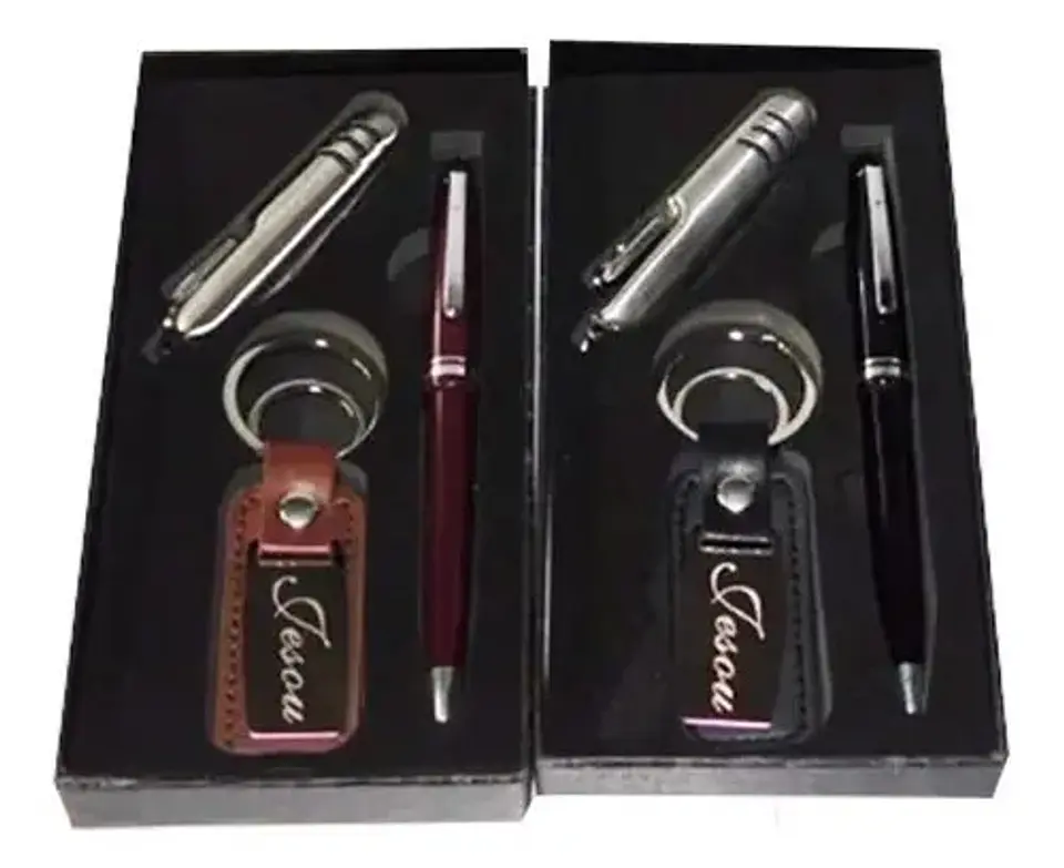 Estuche Regalo Hombre Dia Del Padre Caballero Esfero Llavero 2