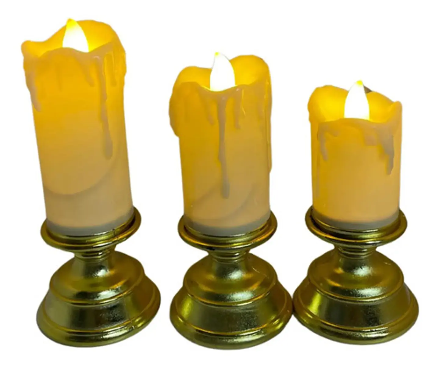 Velas Veladoras Velones Luz Led X 3 Und  1