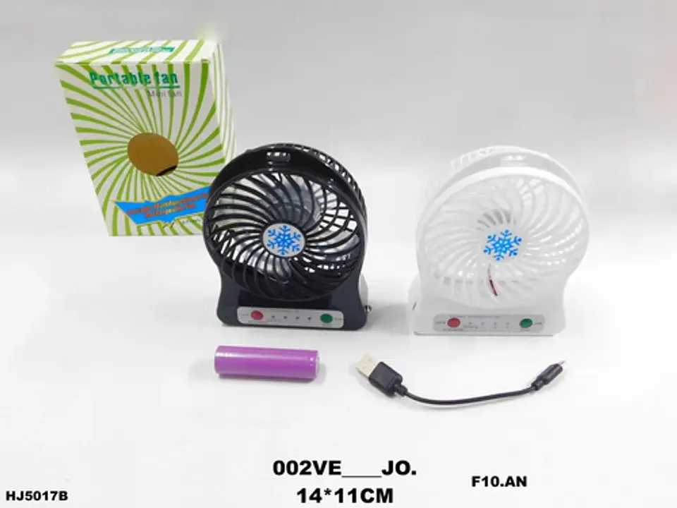 Ventilador + Pila  Recargable Portátil Abanico Linterna Usb  3
