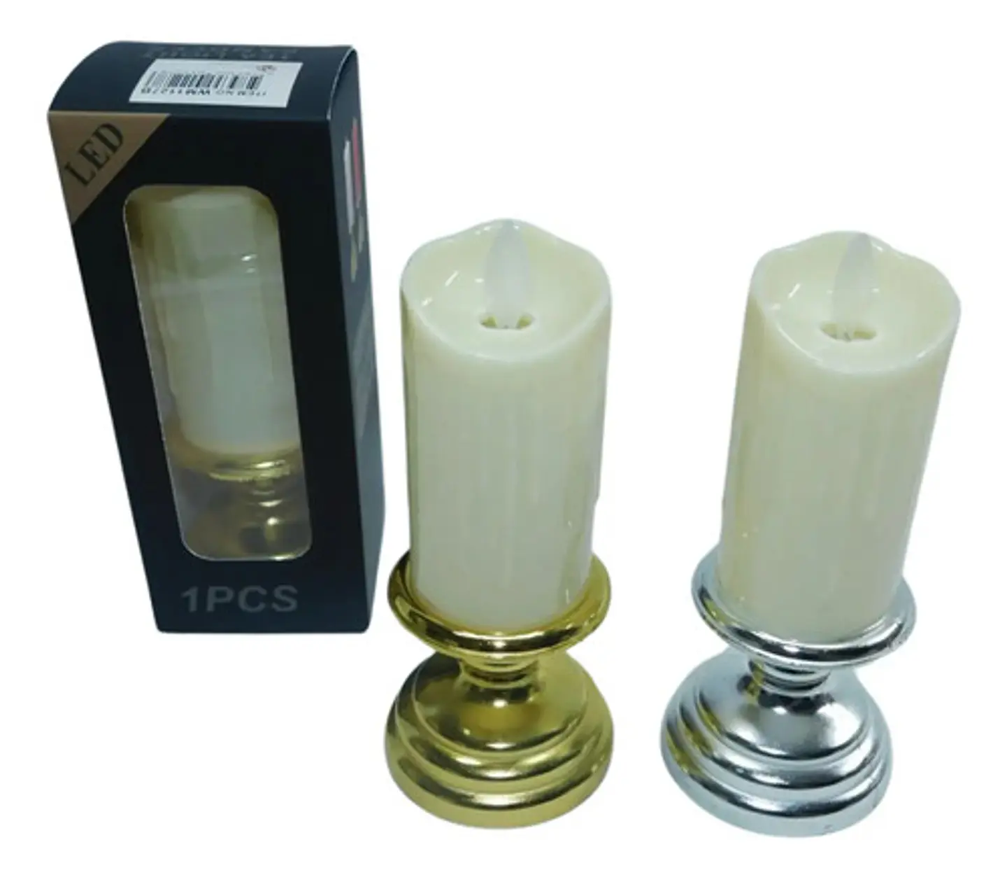 Vela Candelabro Decoración Veladoras Led Plat  Wm1127b  1