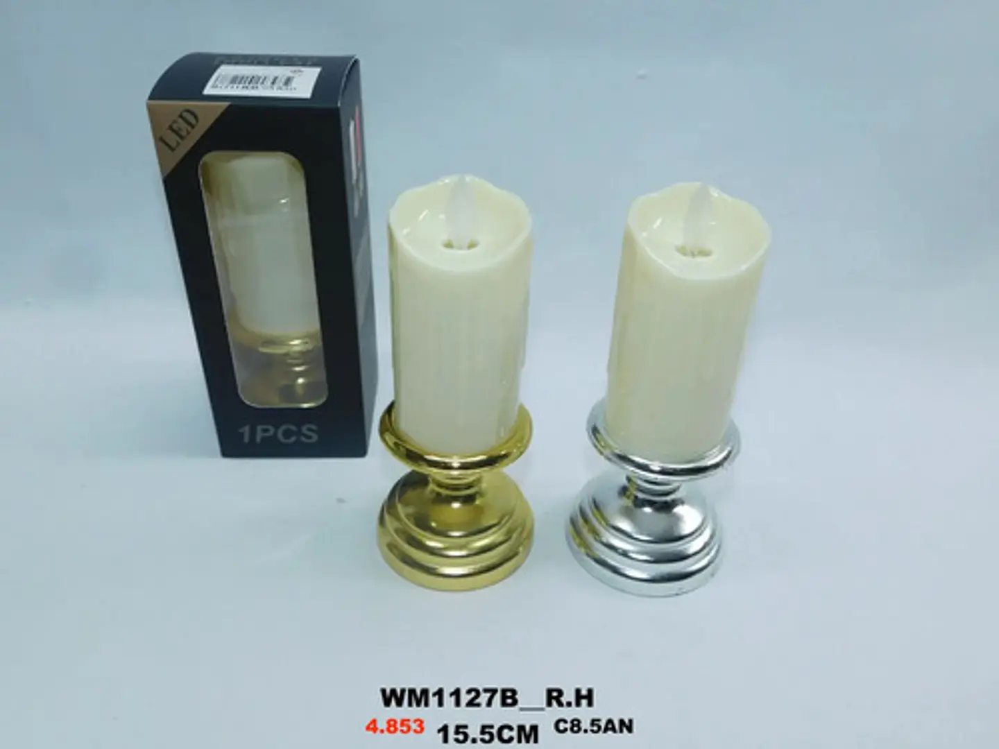Vela Candelabro Decoración Veladoras Led Plat  Wm1127b  5