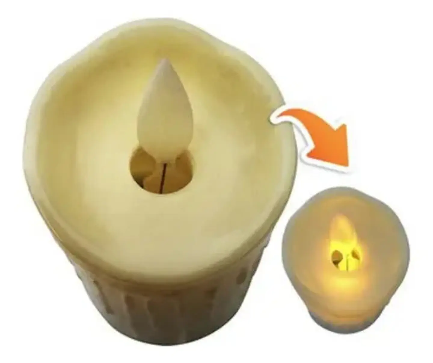 Vela Veladora Led 15x7.5 Cm Velas Wm1201c  Full 3