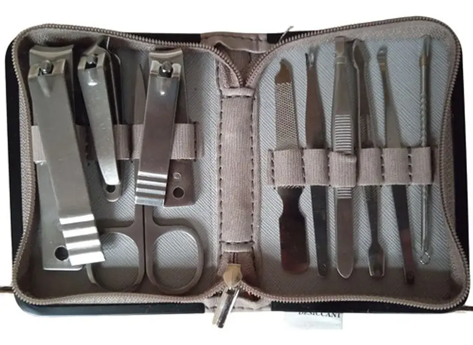 Kit Estuche Corta Uñas Uñas Manos Estética Para Hombre  2