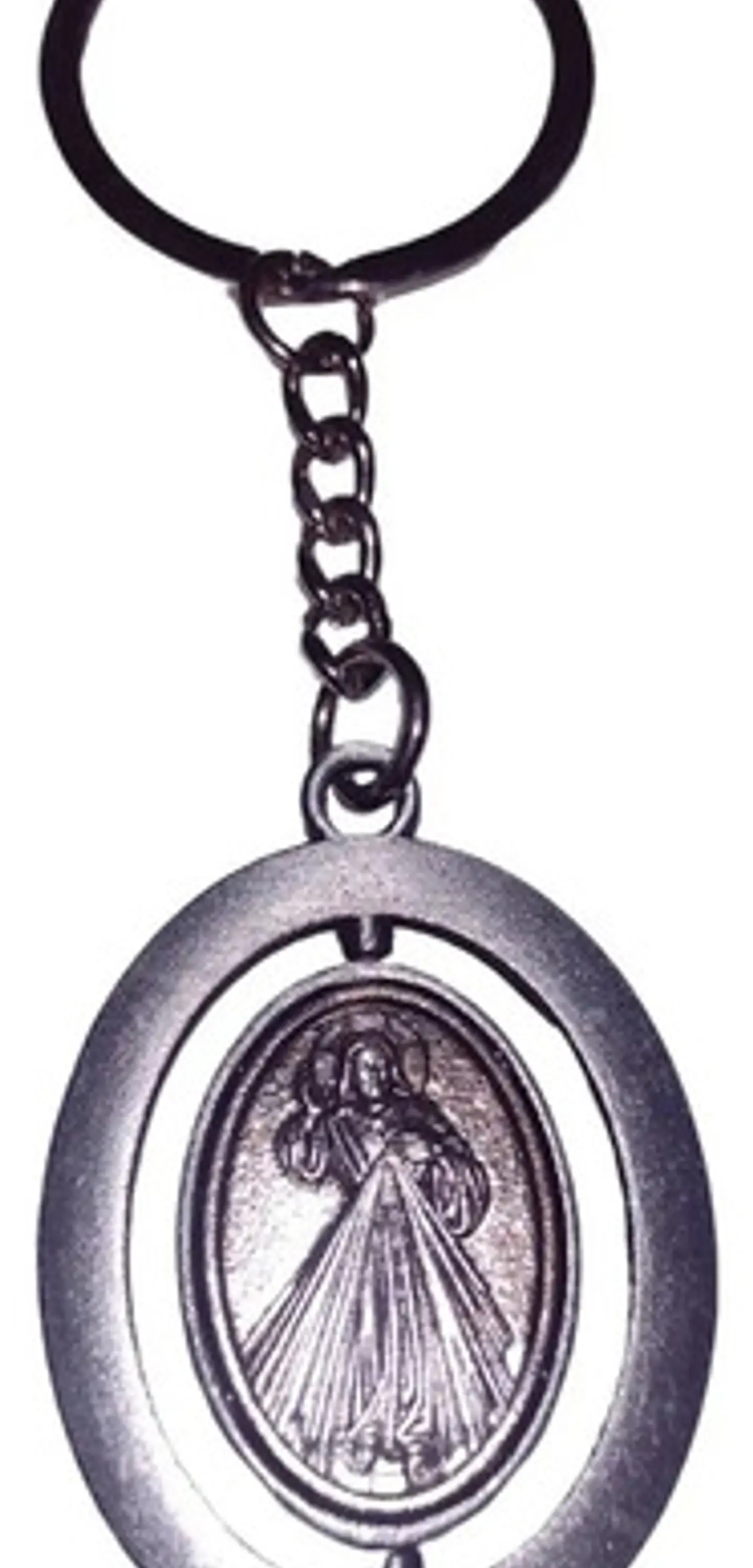Medalla San Benito Llavero Doble Cara Metal Plateado  3