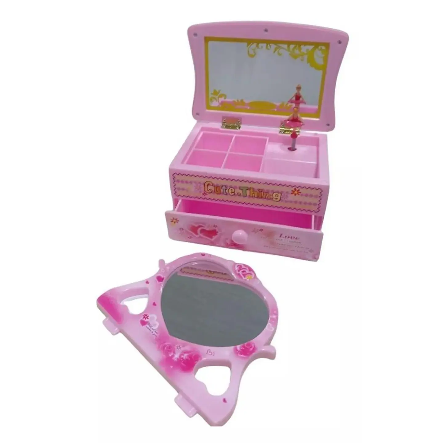 Joyero Para Niña Espejo Corazon Regalo Amor Y Amistad_. 1