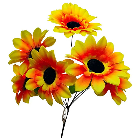 Mata Girasol Flores Artificiales Ramo 7 Girasoles