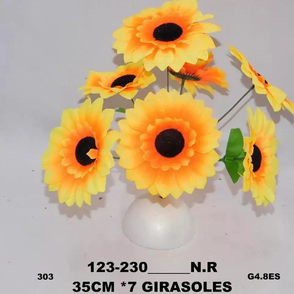 Mata Girasol Flores Artificiales Ramo 7 Girasoles 6