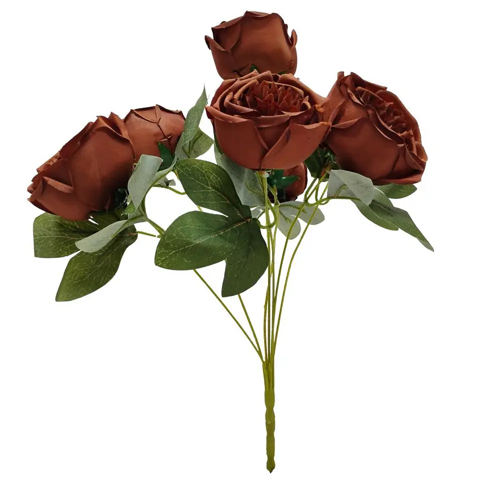 Matas Rosas Colores Vivos Flores Artificiales Decoración 3