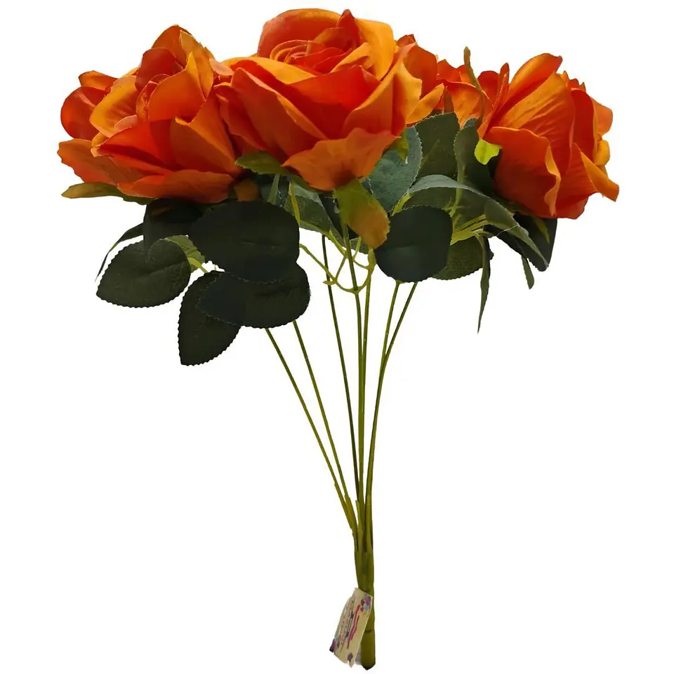 Matas Rosas Colores Vivos Flores Artificiales Decoración 6