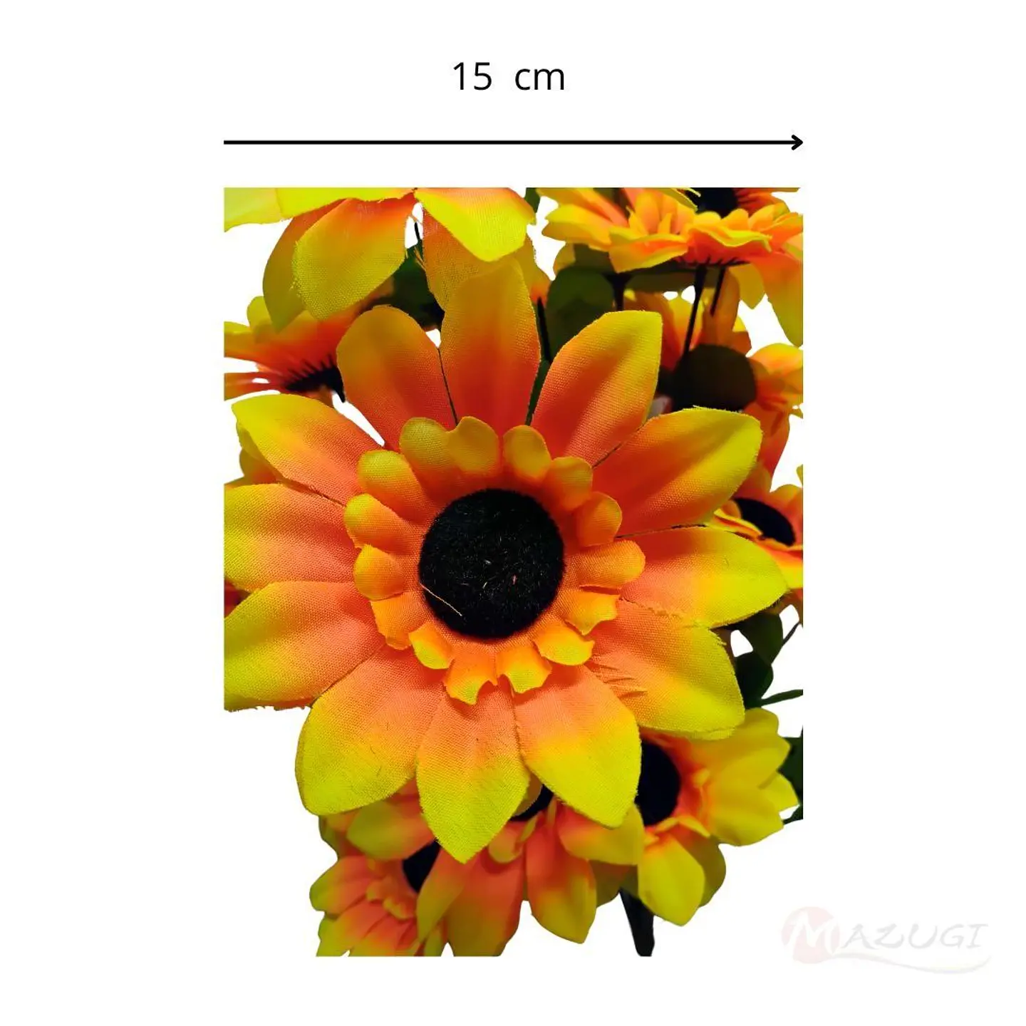 Girasol Flores Artificiales Ramo Girasoles 50cm 3