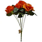 Matas Rosas Colores Vivos Flores Artificiales 42cm - Miniatura 5