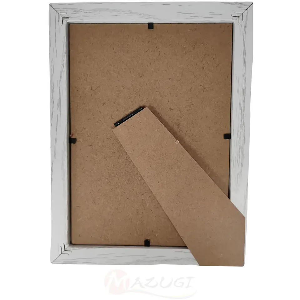 Portarretrato Mazugi Madera 13x18 Cm Blanco Rayas Grises 3