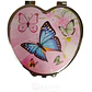 Espejo De Bolsillo Cuadrado Redondo Corazón 3und Mariposas - Miniatura 3