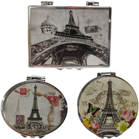 Espejo De Bolsillo Redondo 2und Diseño Torre De Paris