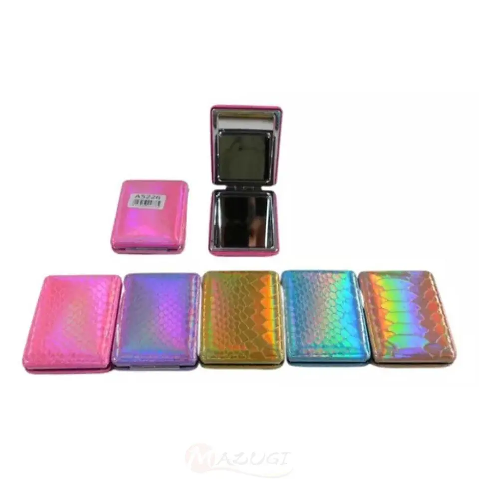 Espejo Rectangular Tornasol Con Aumento Portátil De Bolsillo 2