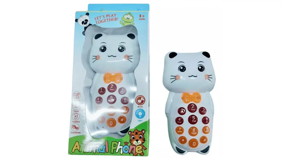 Celular Vaca Animalitos Juguete Sonidos Juego Gato Bebes 1