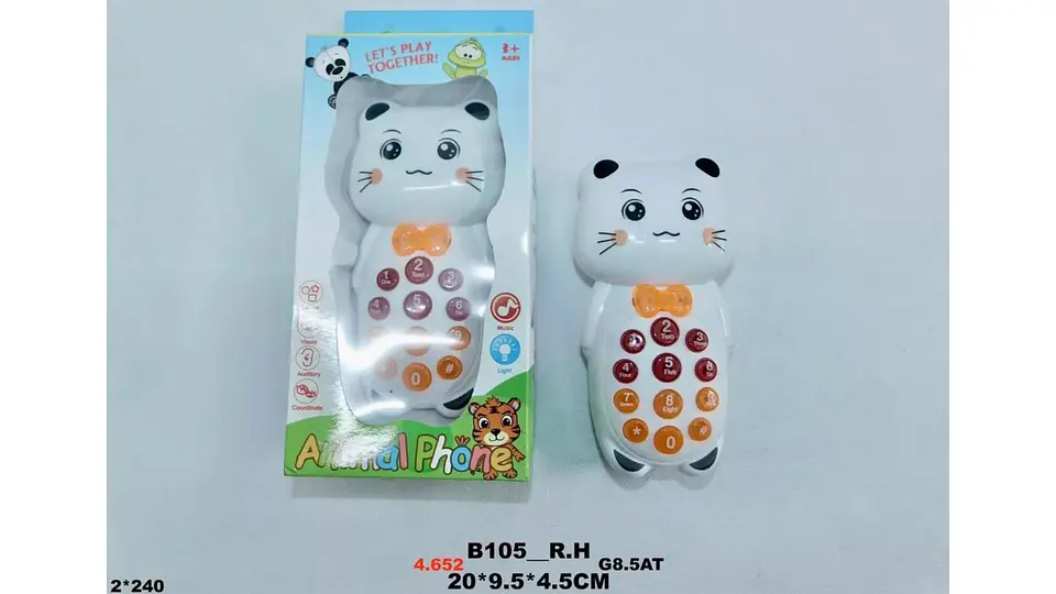 Celular Vaca Animalitos Juguete Sonidos Juego Gato Bebes 4