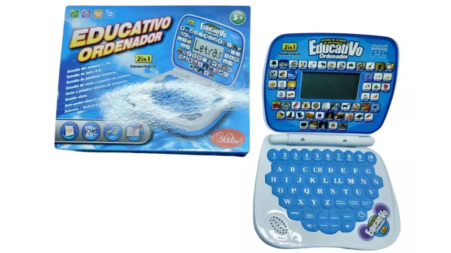 Mini Computador Didáctico 2 En 1 Español E Ingles Números 2