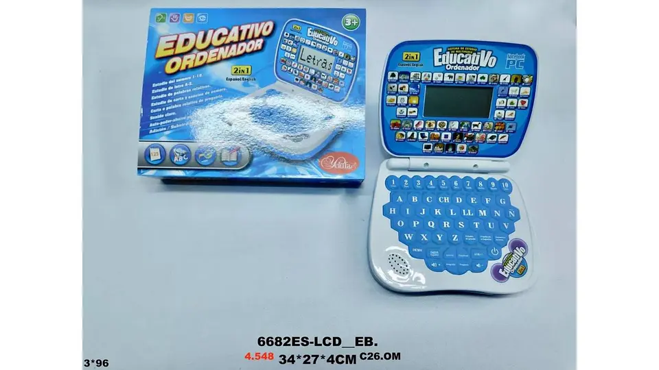 Mini Computador Didáctico 2 En 1 Español E Ingles Números 4