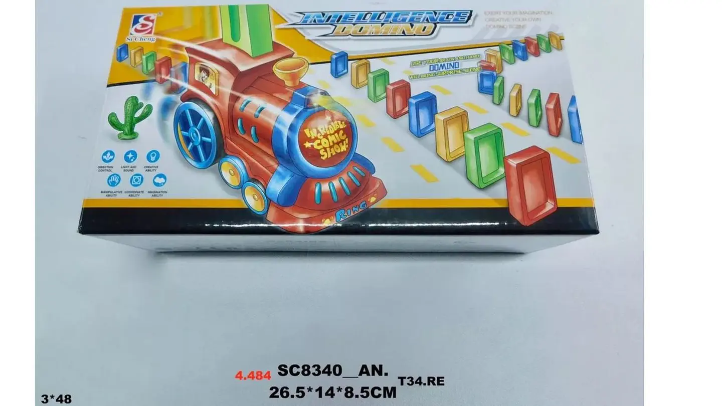 Juguete Carro Tren Dominó Electrónico Con Luces Y Sonidos 4