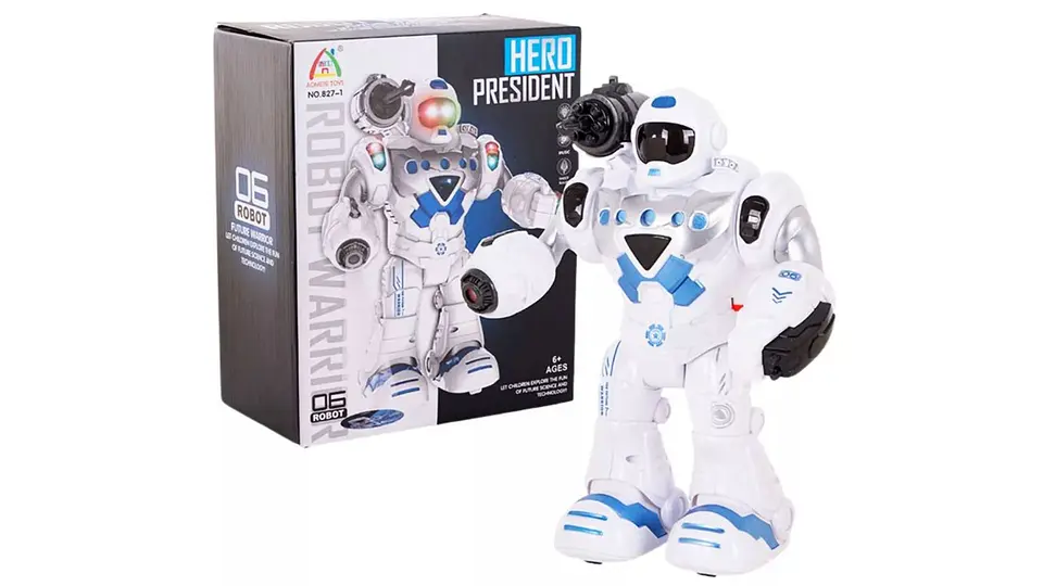 Robot Con Luz Y Sonido Movimiento 24 Cm Juguete 1