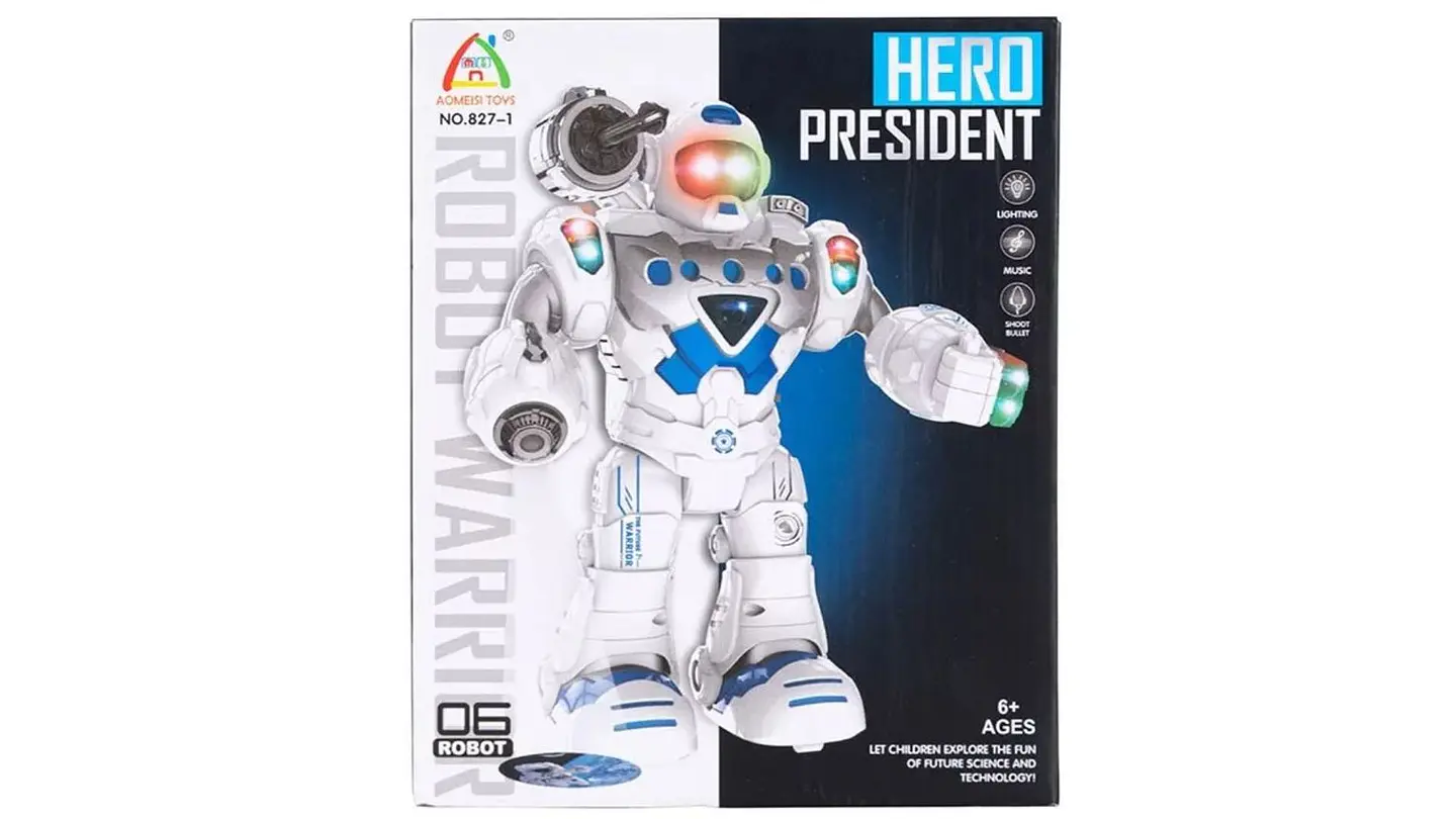 Robot Con Luz Y Sonido Movimiento 24 Cm Juguete 2