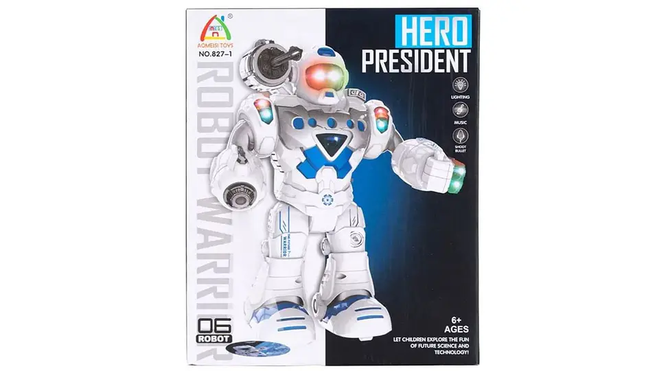 Robot Con Luz Y Sonido Movimiento 24 Cm Juguete 2