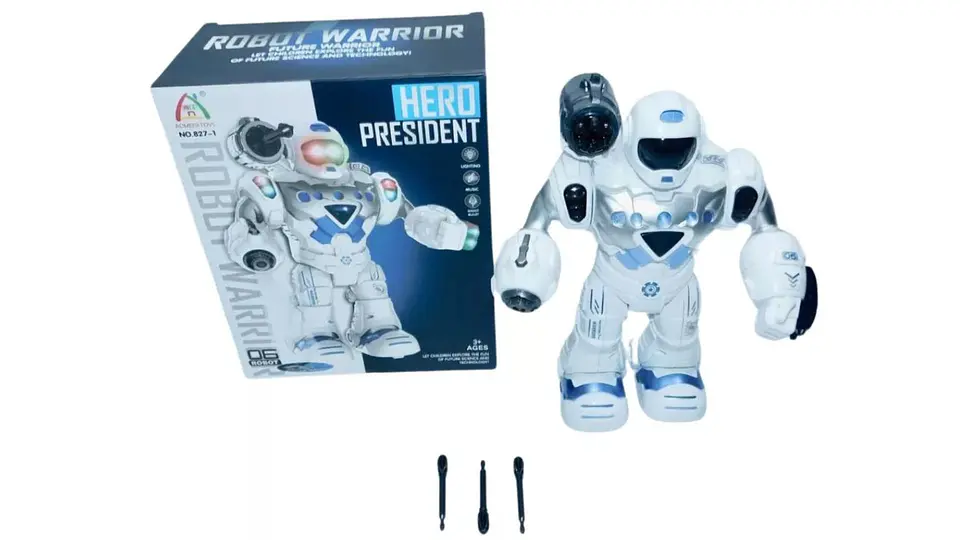 Robot Con Luz Y Sonido Movimiento 24 Cm Juguete 3
