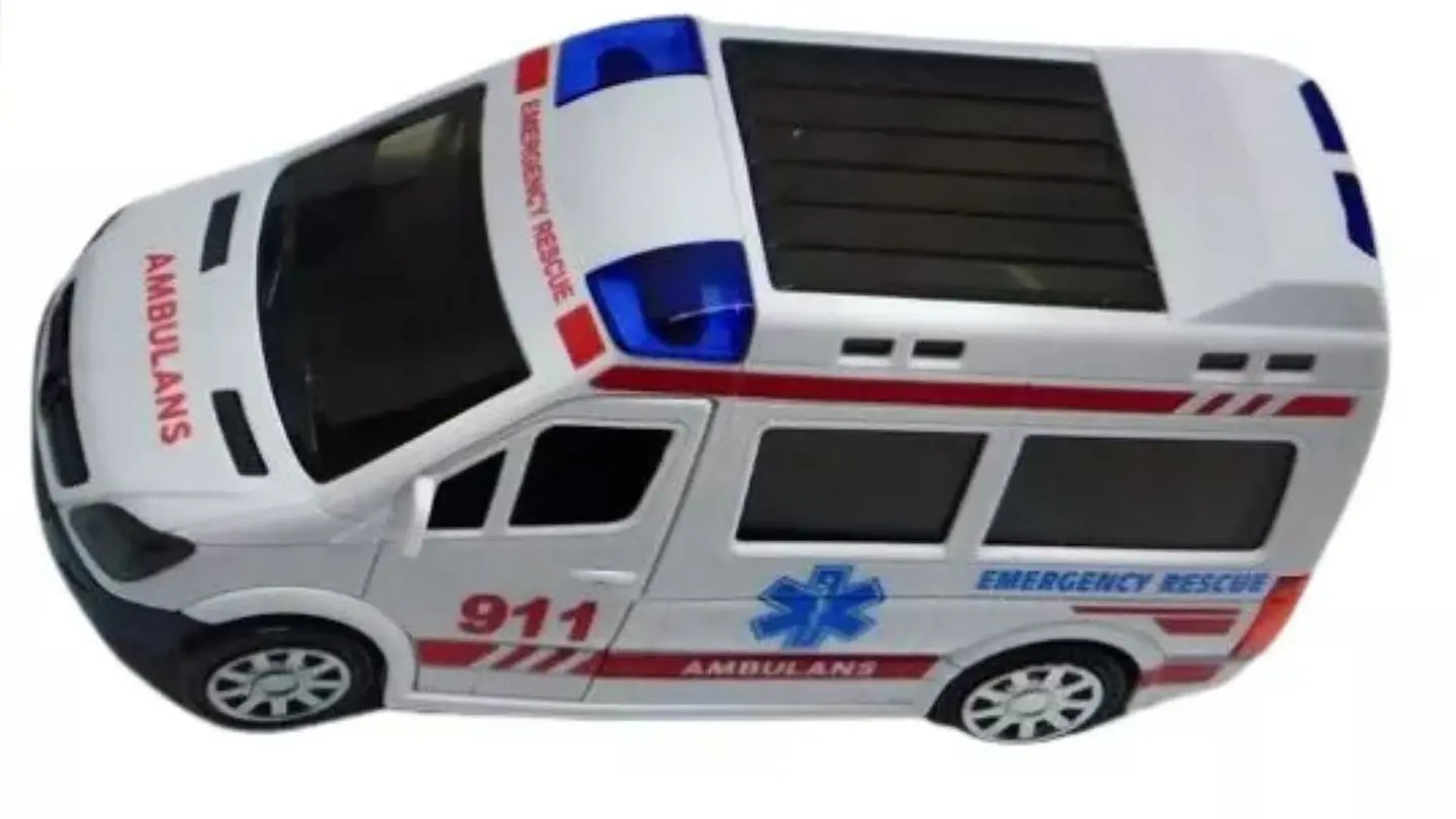 Ambulancia Luces Sonido Movimiento Juguete Camioneta 3