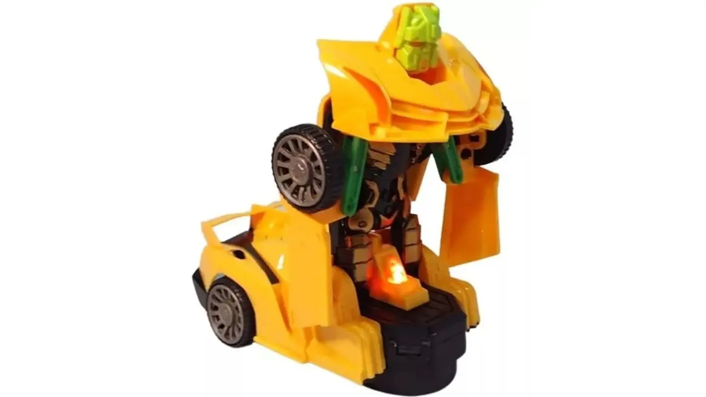 Carro Auto Transformable Robot Sonidos Movimiento Luces 3