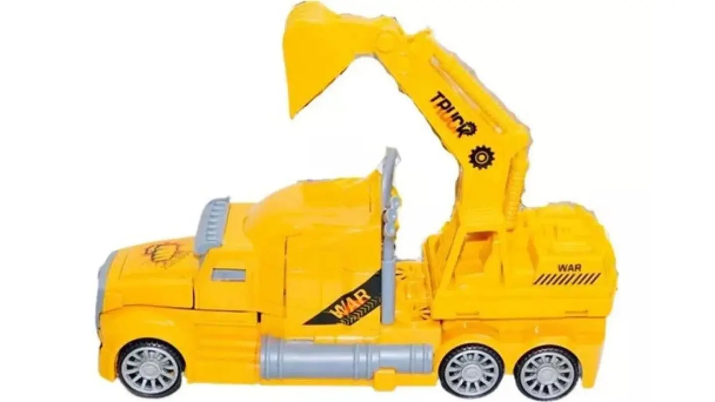Camión Constructor Tractor Transformable Robot Luces Niños 2