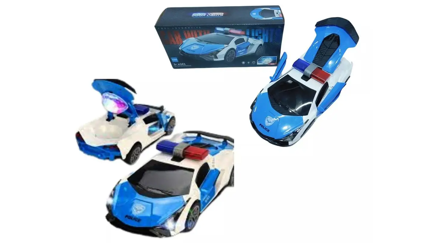 Carro Police Auto Coche Regalo Abre Puertas Luces Movimineto 1
