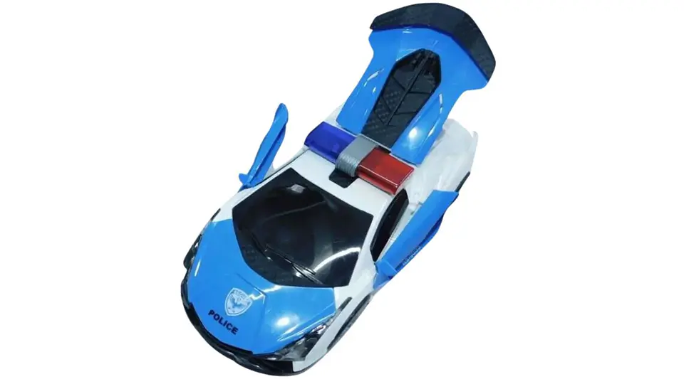 Carro Police Auto Coche Regalo Abre Puertas Luces Movimineto 2