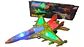 Avión Militar Movimientos Música Luces Niños Juguete - Miniatura 1
