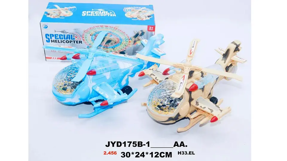 Helicóptero Avion Luces Sonido Juguete Niños Regal Jy175b-1 4