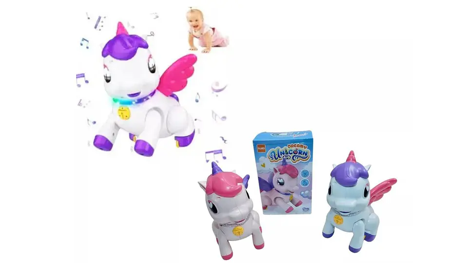 Juguete Musical De Unicornio Para Gatear Con Luces Y Sonidos 1