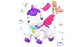 Juguete Musical De Unicornio Para Gatear Con Luces Y Sonidos - Miniatura 3