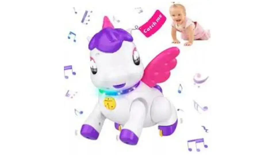 Juguete Musical De Unicornio Para Gatear Con Luces Y Sonidos 3