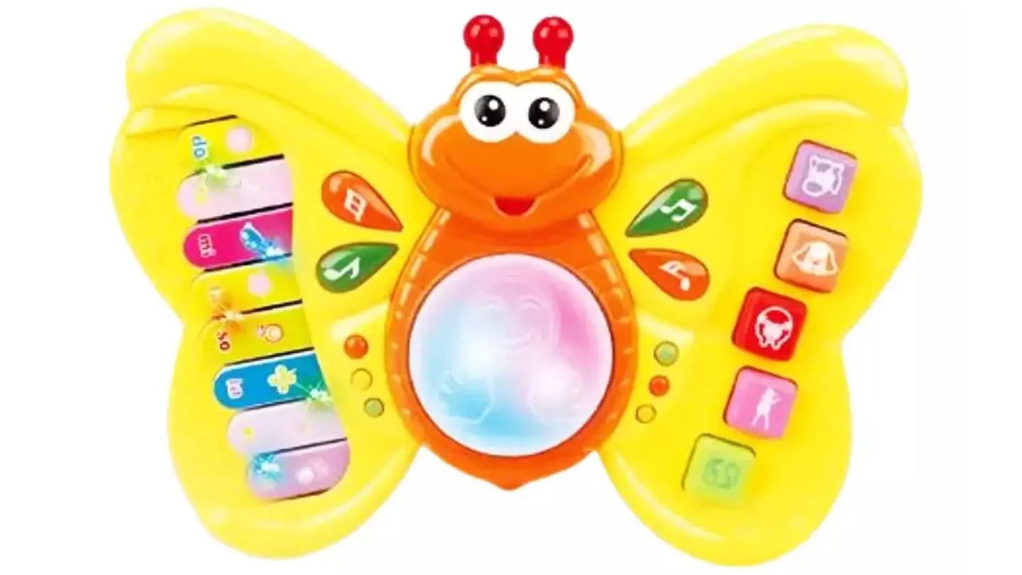 Juguete Piano Musical Mariposa Didáctico Bebe Luces Sonido 1