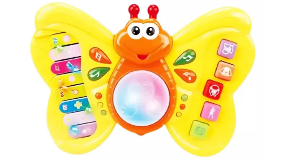 Juguete Piano Musical Mariposa Didáctico Bebe Luces Sonido 1